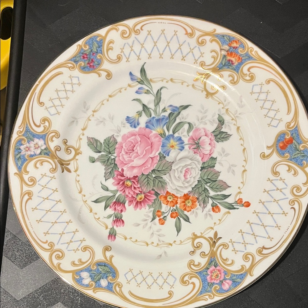 Floral Porcelain Cake Plate and Server Set - Pink Floral - Picture 3 of 6